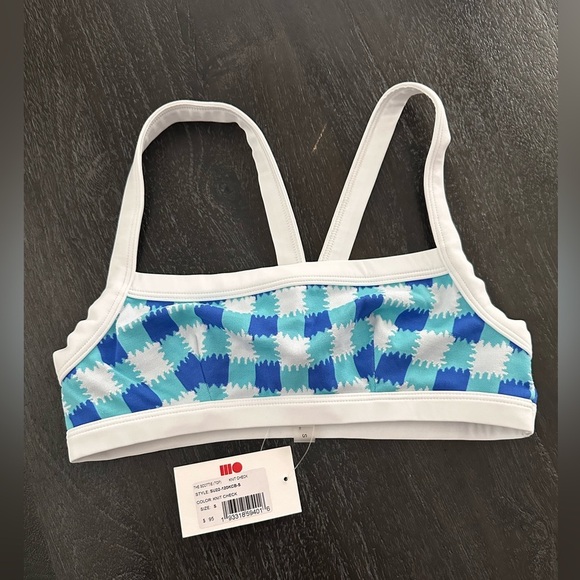 Solid And Striped The Scottie Bikini Top In Greek Blue Sz S - Picture 3 of 4